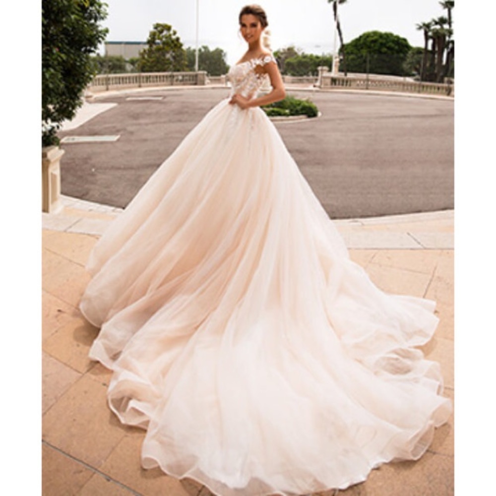 Viero Bridal “Audree” Custom Wedding Dress with Lace Detail - Picture 6 of 8